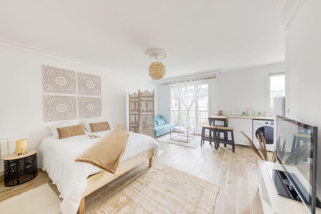 Studio Vue Direct Sur Le Port De Cergy, Parking Prive Gratuit Bagian luar foto