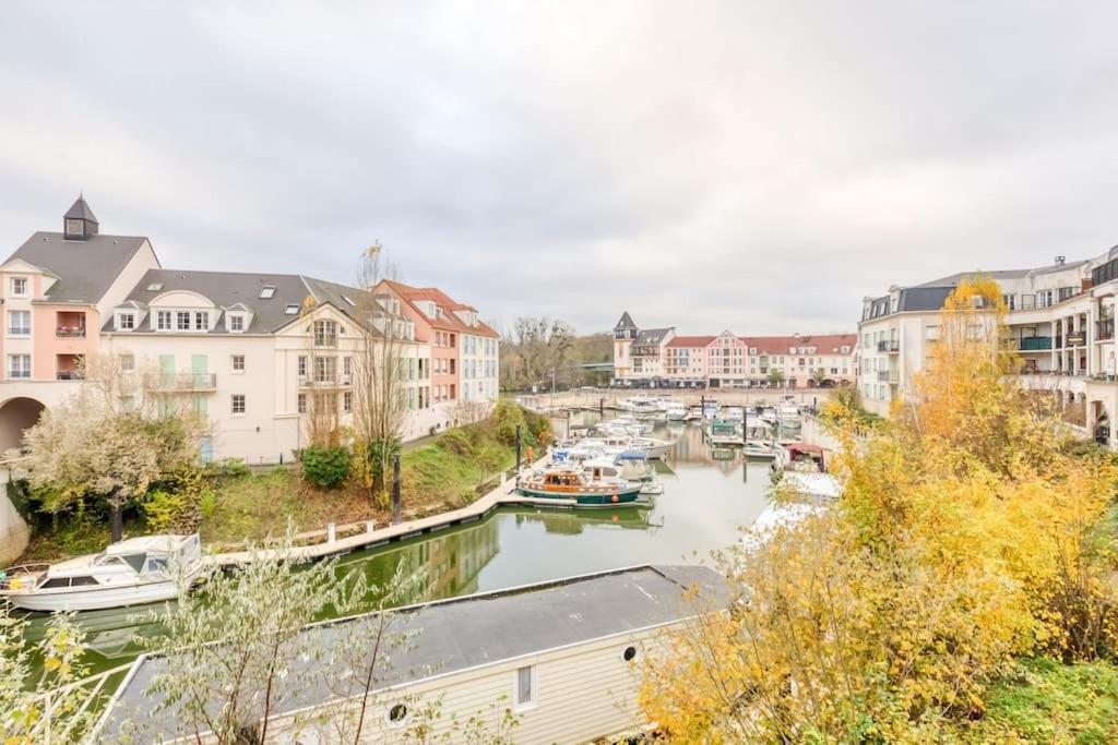 Studio Vue Direct Sur Le Port De Cergy, Parking Prive Gratuit Bagian luar foto