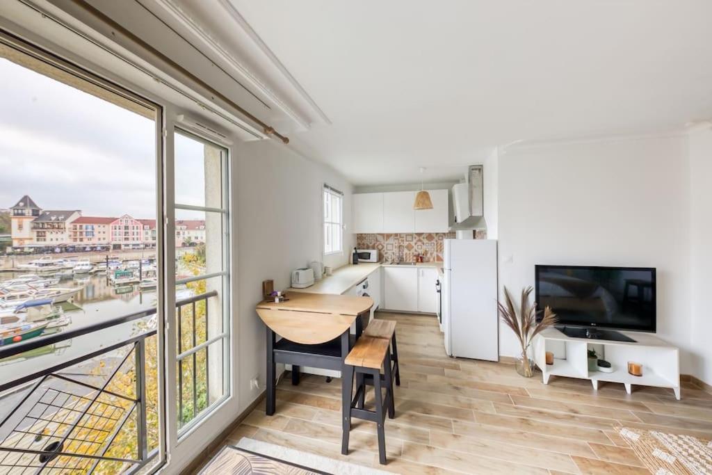 Studio Vue Direct Sur Le Port De Cergy, Parking Prive Gratuit Bagian luar foto